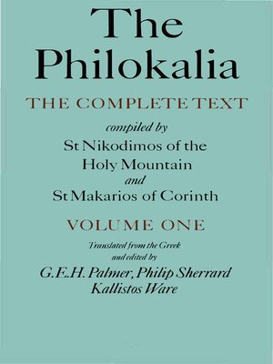 cover image of The Philokalia Vol 1
